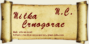Milka Crnogorac vizit kartica